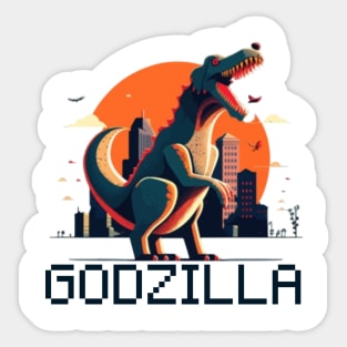 i love godzilla Sticker